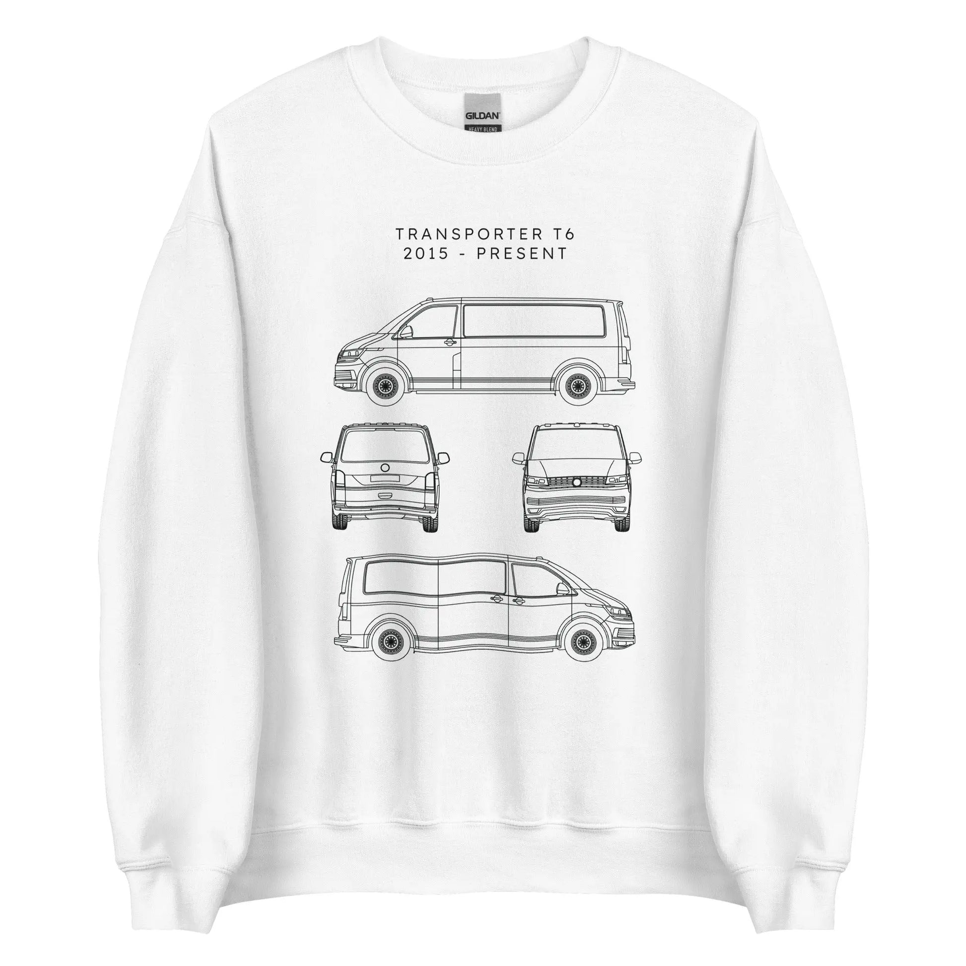 Transporter T6 Blueprint Unisex Sweatshirt Blueprint Fashion EU