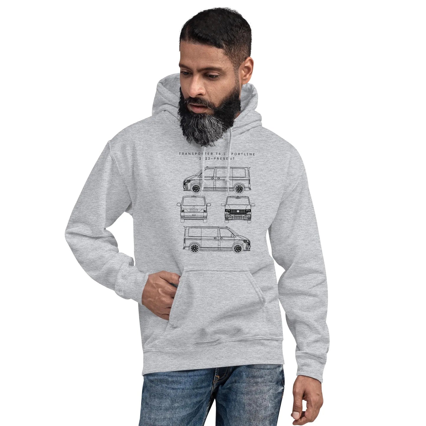 Transporter T6.1 SportLine Blueprint Unisex Hoodie Blueprint Fashion EU