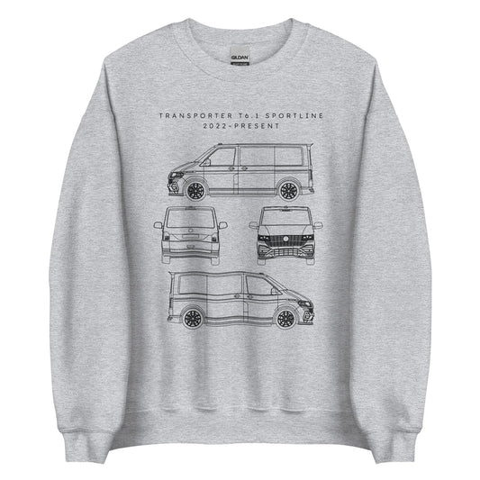 Transporter T6.1 SportLine Blueprint Unisex Sweatshirt Blueprint Fashion EU