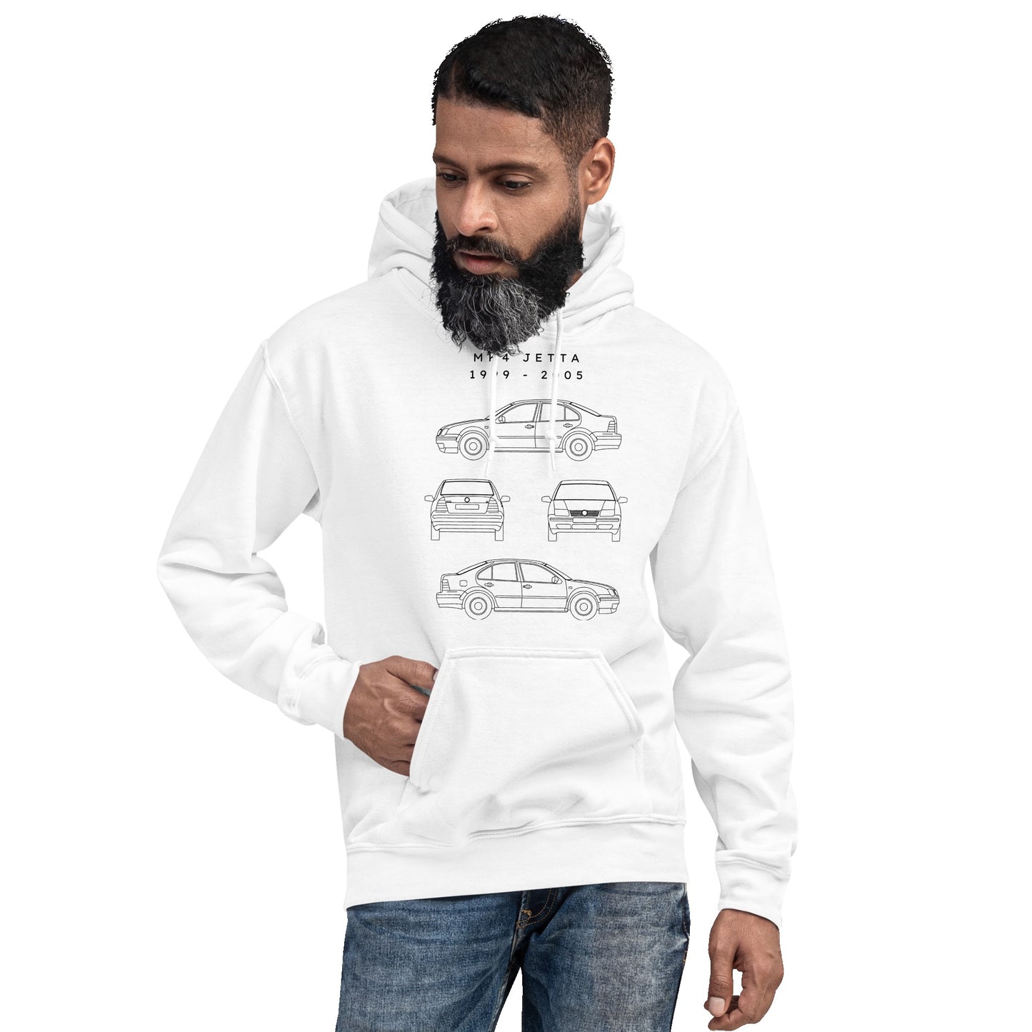 Jetta MK4 Blueprint Unisex Hoodie Blueprint Fashion EU