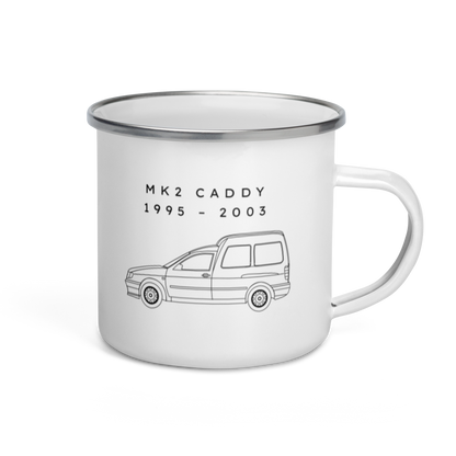 Caddy MK2 Enamel Camping Mug Blueprint Fashion EU