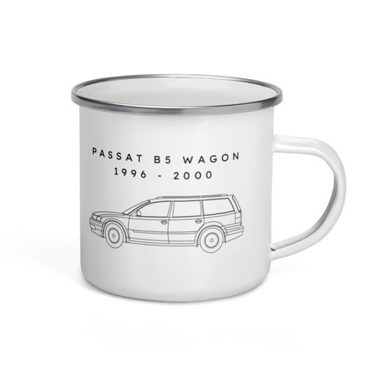 Passat B5 Wagon Enamel Camping Mug Blueprint Fashion EU