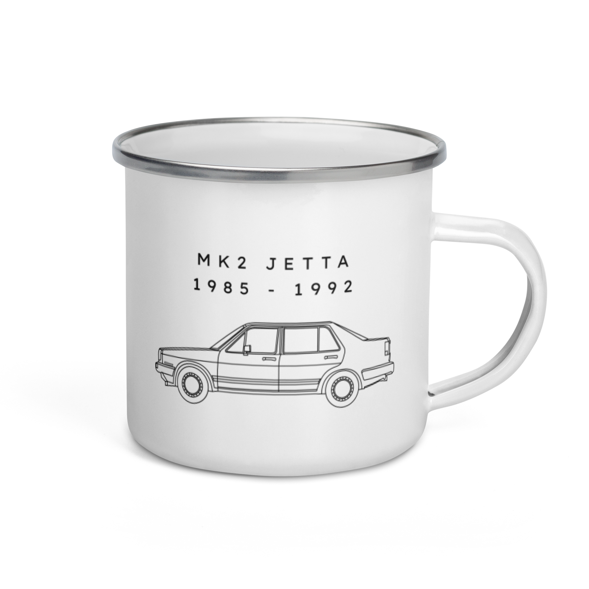 Jetta MK2 Camping Enamel Mug Blueprint Fashion EU