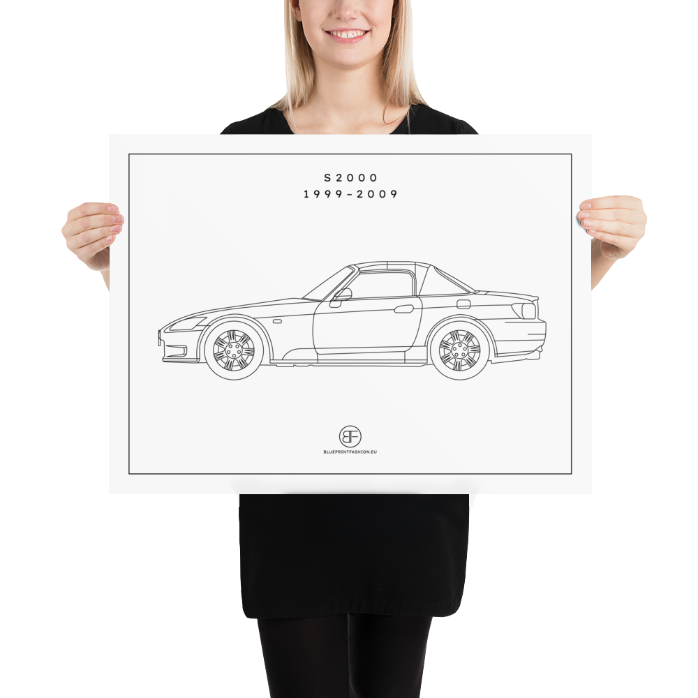 S2000 Sideview Poster Blueprint Fashion EU