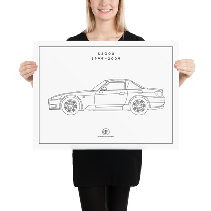 S2000 Sideview Poster Blueprint Fashion EU