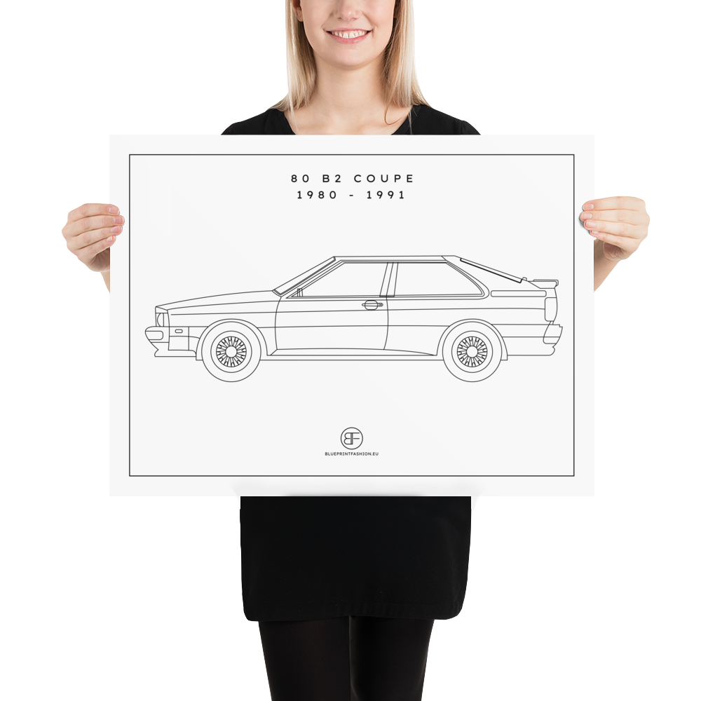 80 B2 Coupe Sideview Poster Blueprint Fashion EU