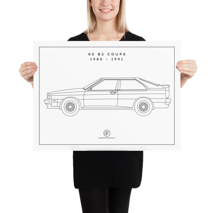 80 B2 Coupe Sideview Poster Blueprint Fashion EU