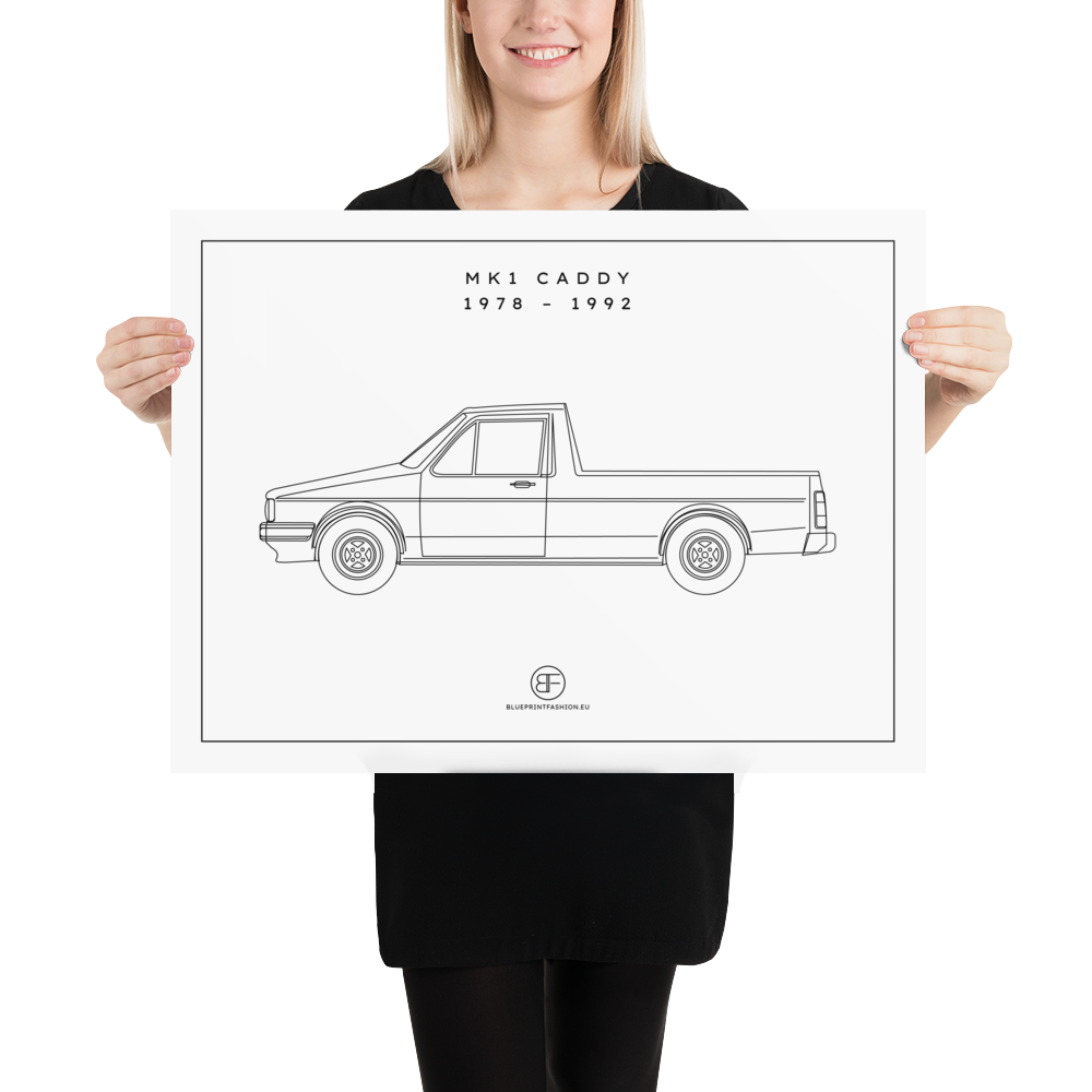 Caddy MK1 Sideview Poster Blueprint Fashion EU