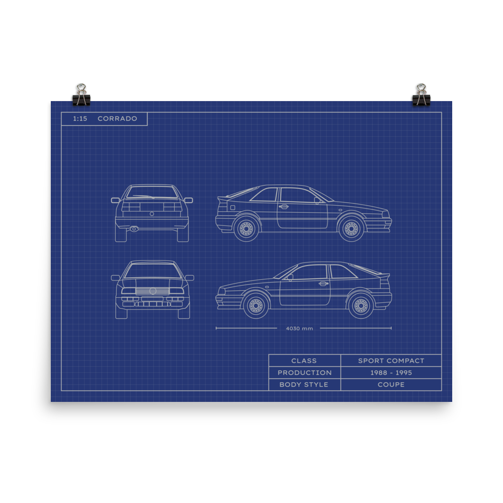 Corrado 1:15 Scale Blueprint Poster Without Frame Blueprint Fashion EU