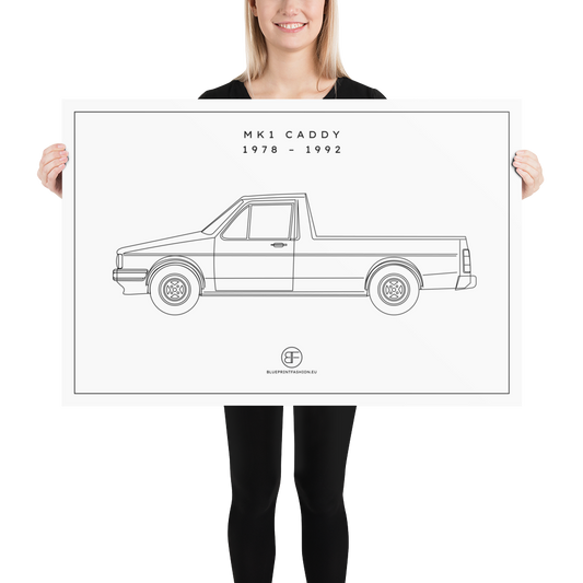 Caddy MK1 Sideview Poster Blueprint Fashion EU