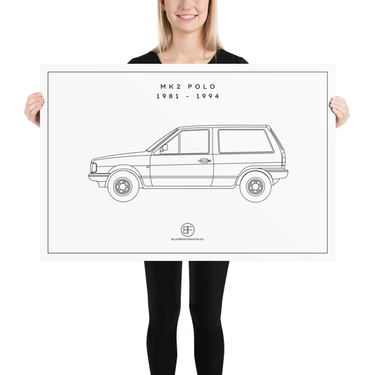 Polo MK2 Sideview Poster Blueprint Fashion EU