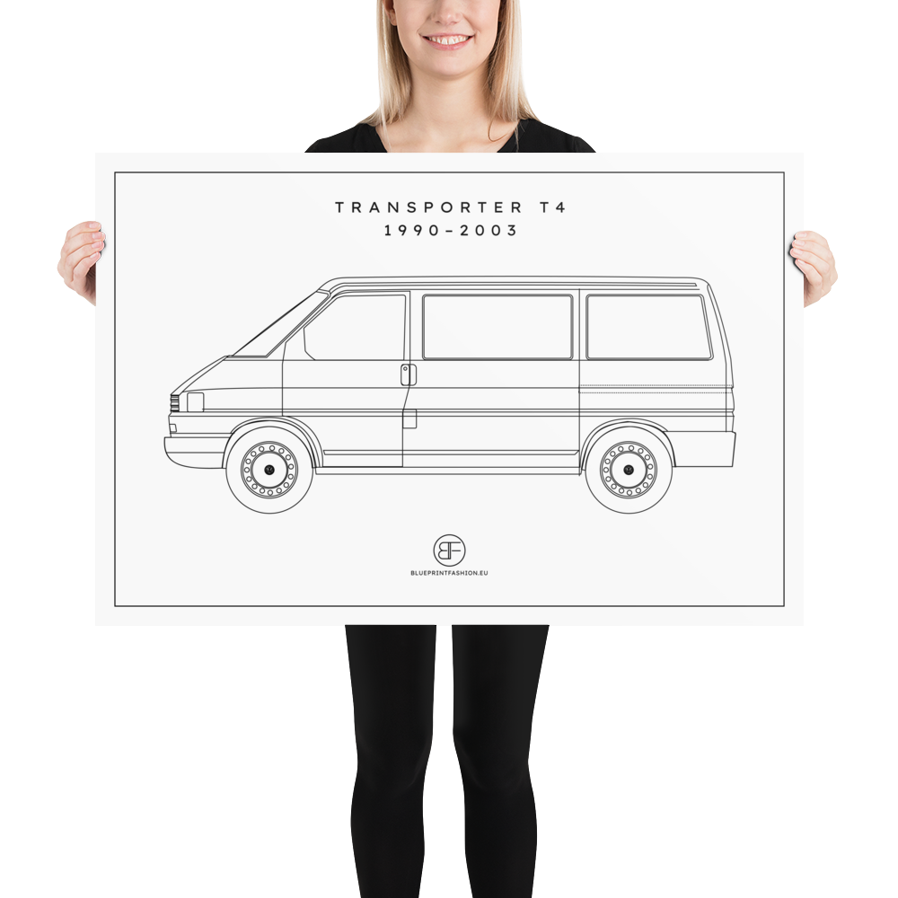 Transporter T4 Sideview Poster Blueprint Fashion EU