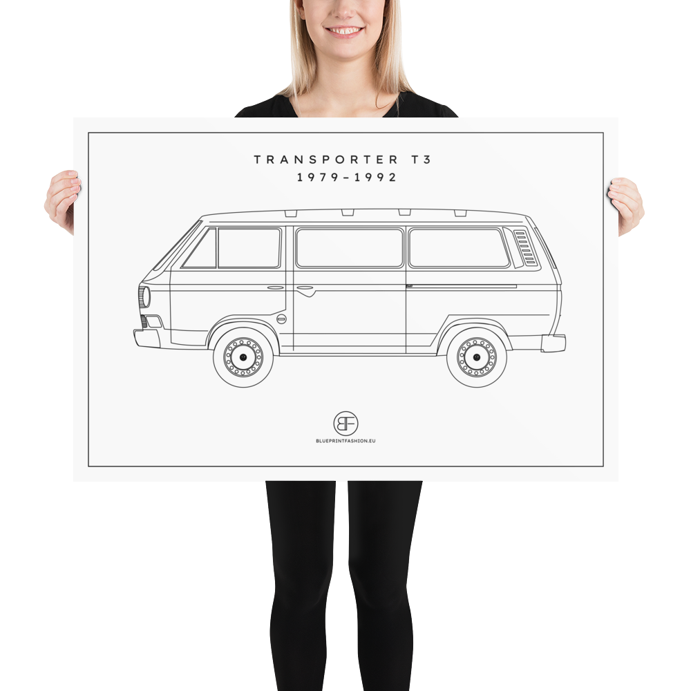 Transporter T3 Sideview Poster Blueprint Fashion EU