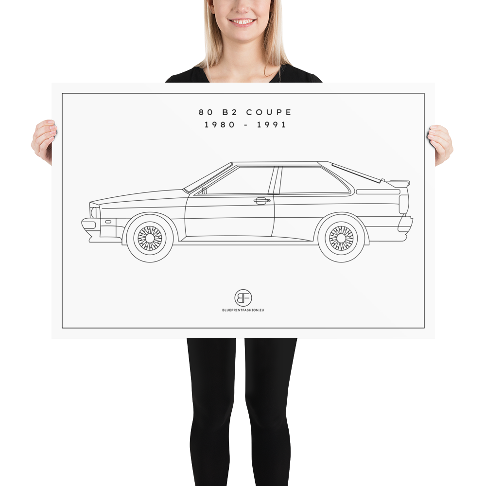 80 B2 Coupe Sideview Poster Blueprint Fashion EU