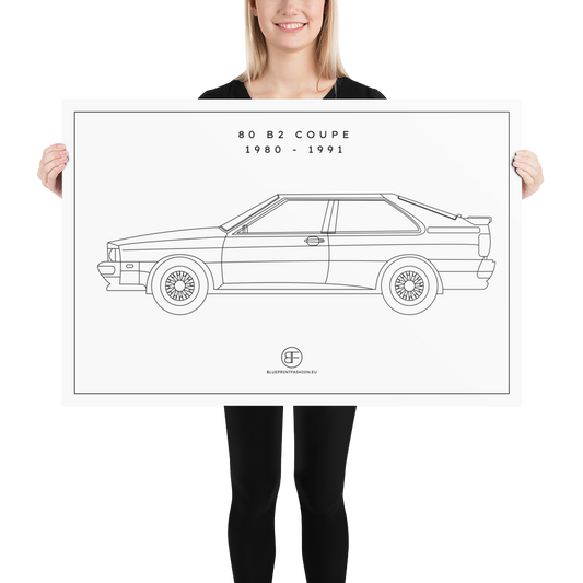 80 B2 Coupe Sideview Poster Blueprint Fashion EU