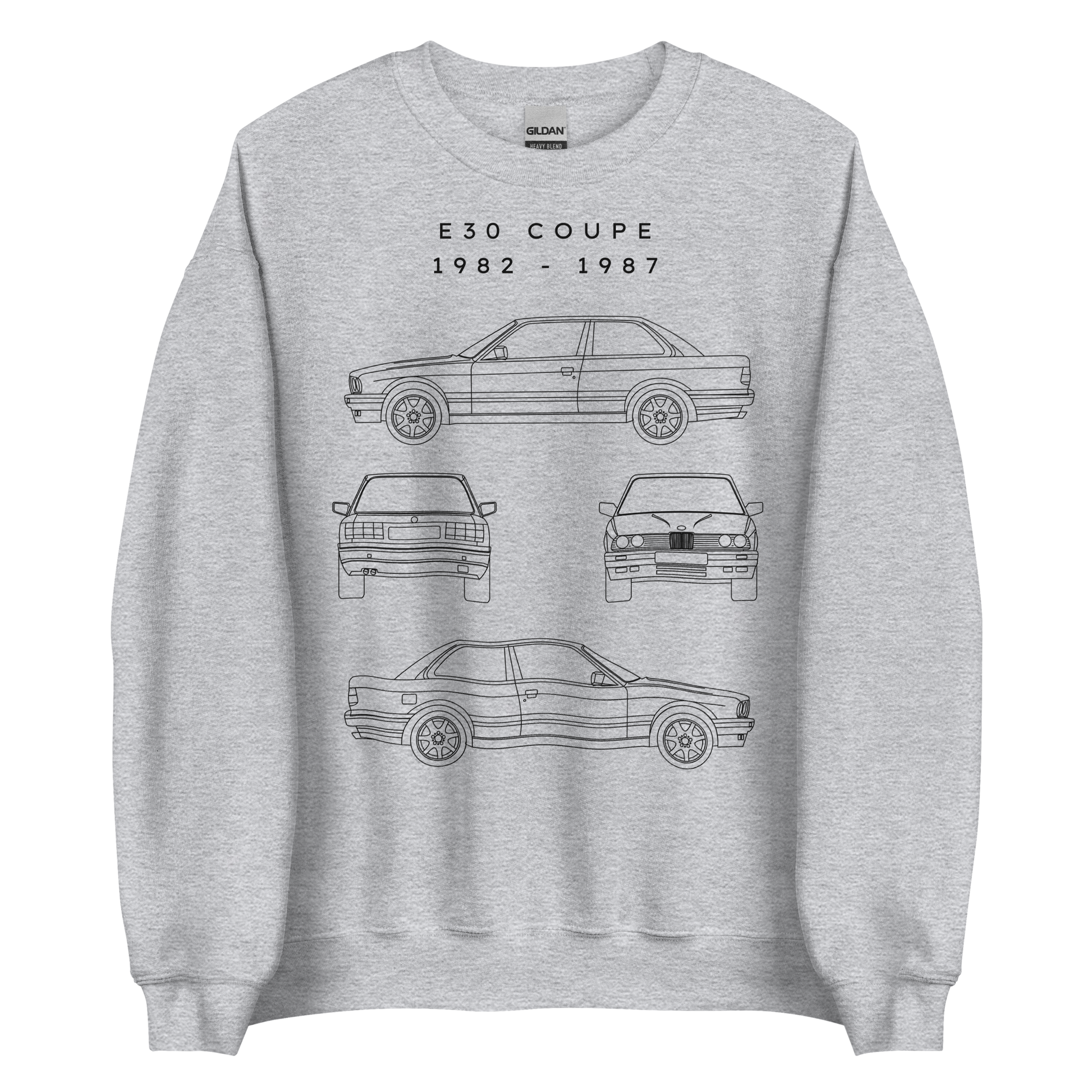 E30 Coupe Blueprint Unisex Sweatshirt Blueprint Fashion EU