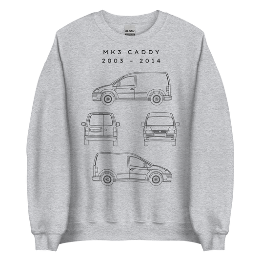 Caddy MK3 Blueprint Unisex Sweatshirt Blueprint Fashion EU