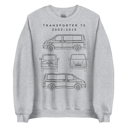 Transporter T5 Blueprint Unisex Sweatshirt Blueprint Fashion EU