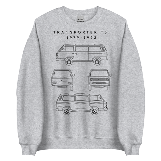 Transporter T3 Blueprint Unisex Sweatshirt Blueprint Fashion EU