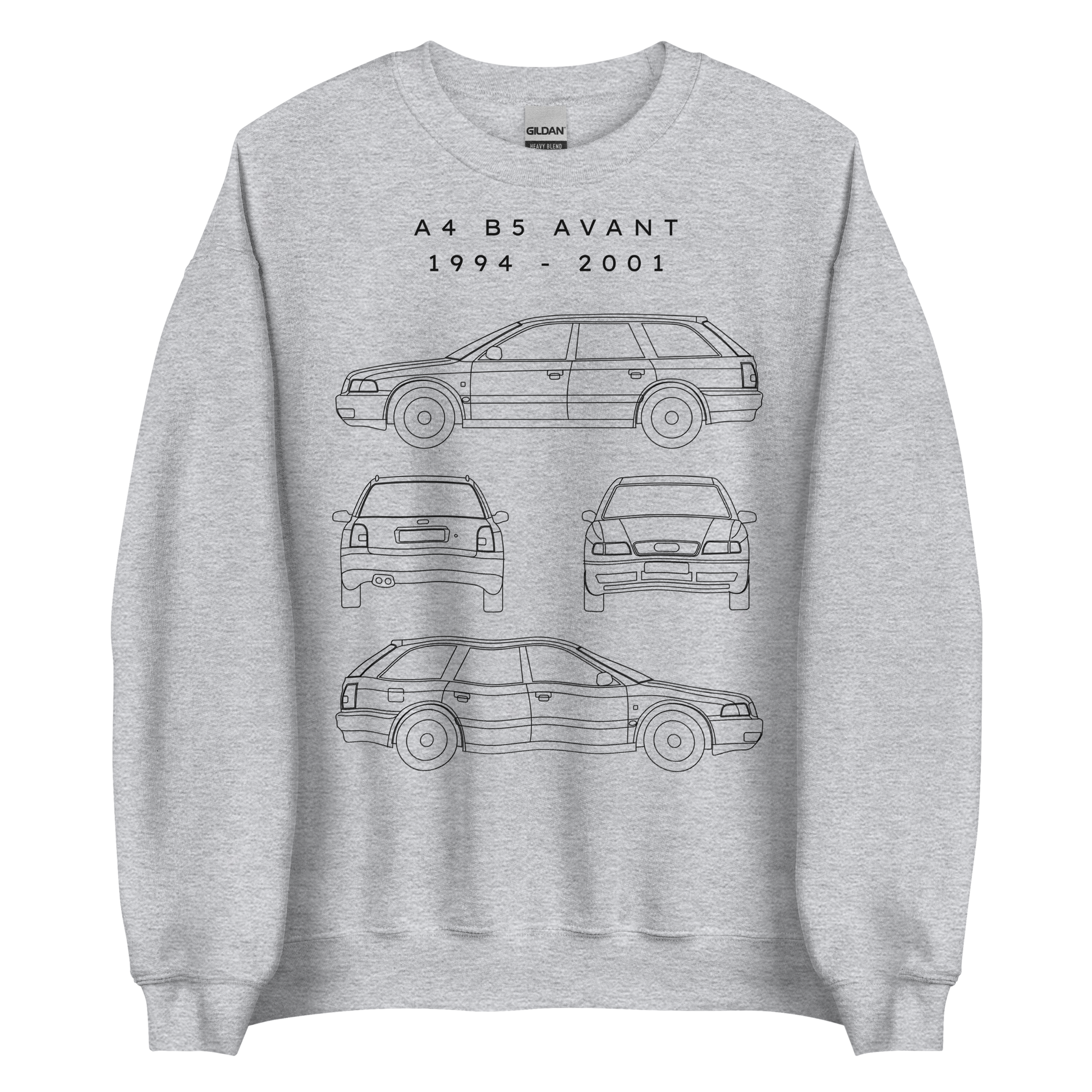 A4 B5 Avant Blueprint Unisex Sweatshirt Blueprint Fashion EU