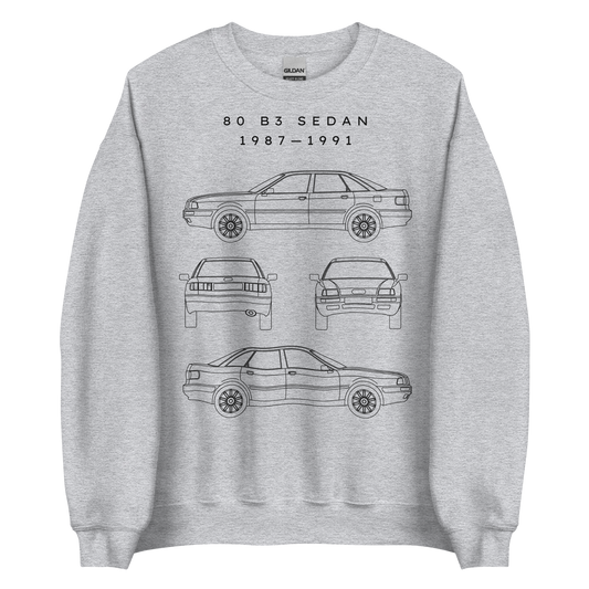 80 B3 Sedan Blueprint Unisex Sweatshirt Blueprint Fashion EU