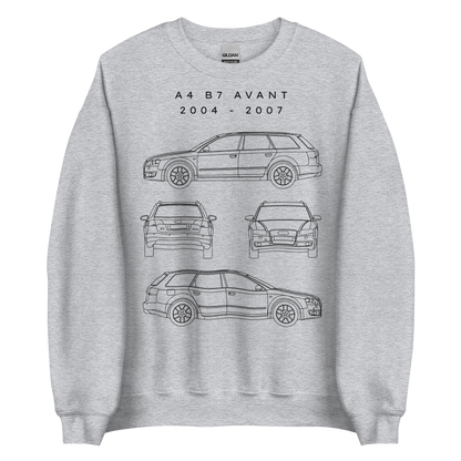 A4 B7 Avant Blueprint Unisex Sweatshirt Blueprint Fashion EU