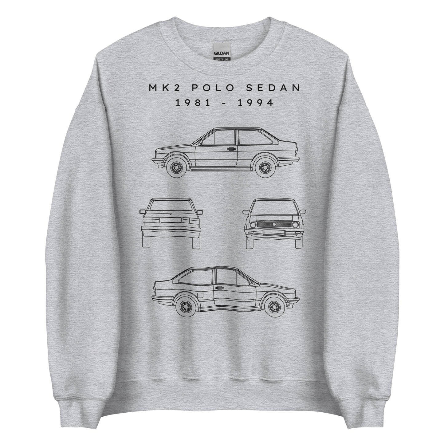 Polo Sedan MK2 Blueprint Unisex Sweatshirt Blueprint Fashion EU