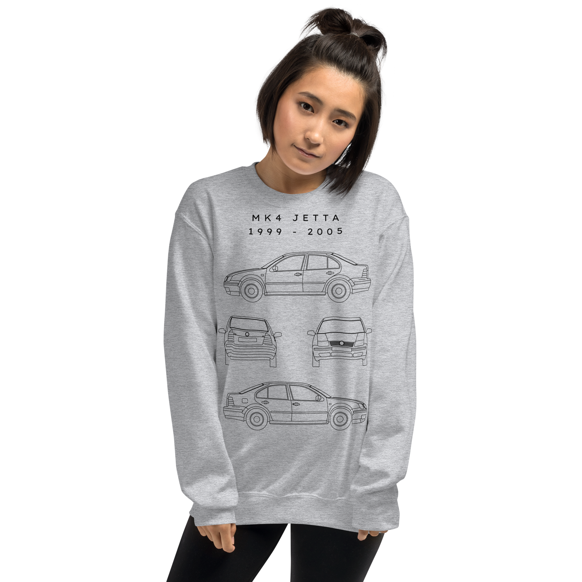 Jetta MK4 Blueprint Unisex Sweatshirt Blueprint Fashion EU