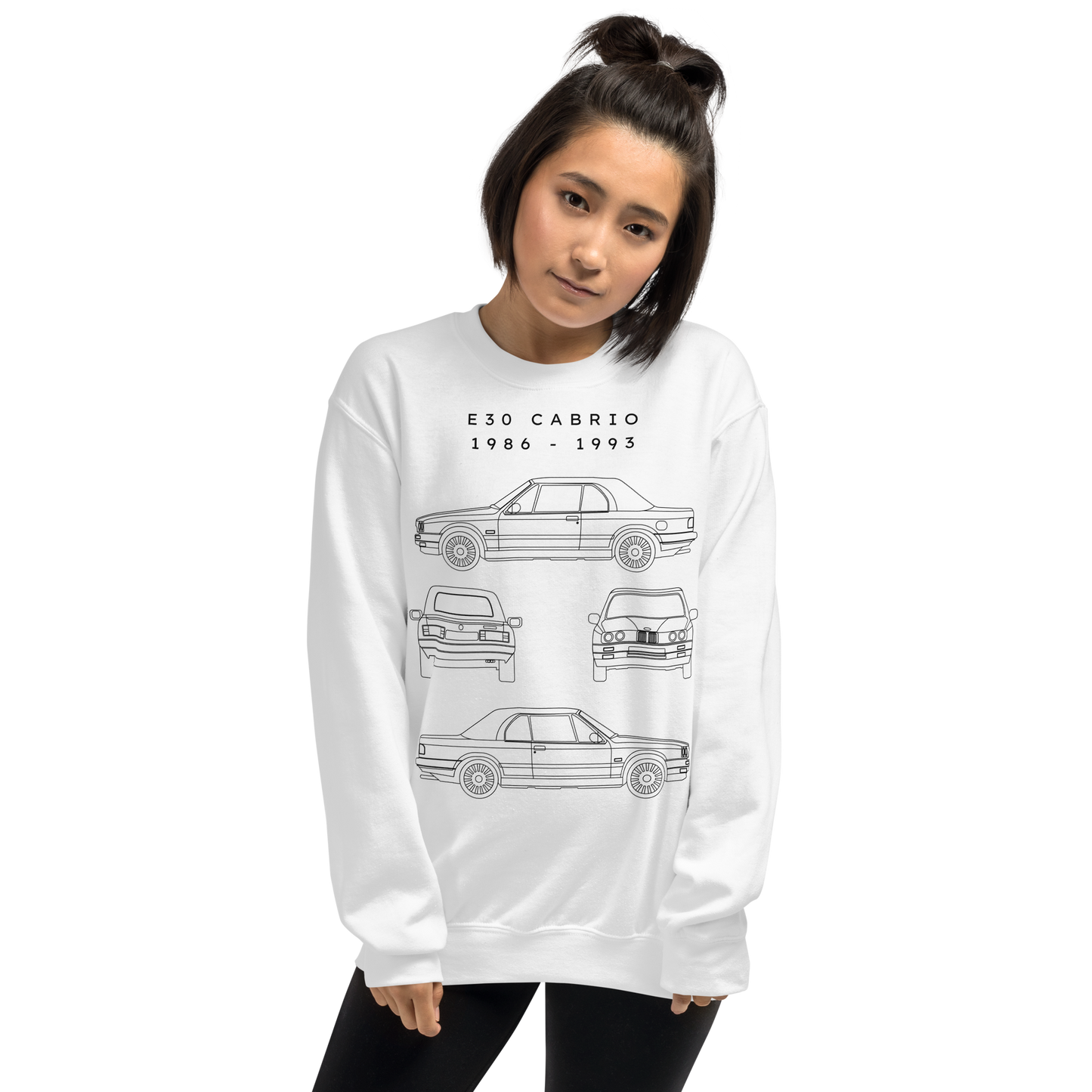 E30 Cabrio Blueprint Unisex Sweatshirt Blueprint Fashion EU