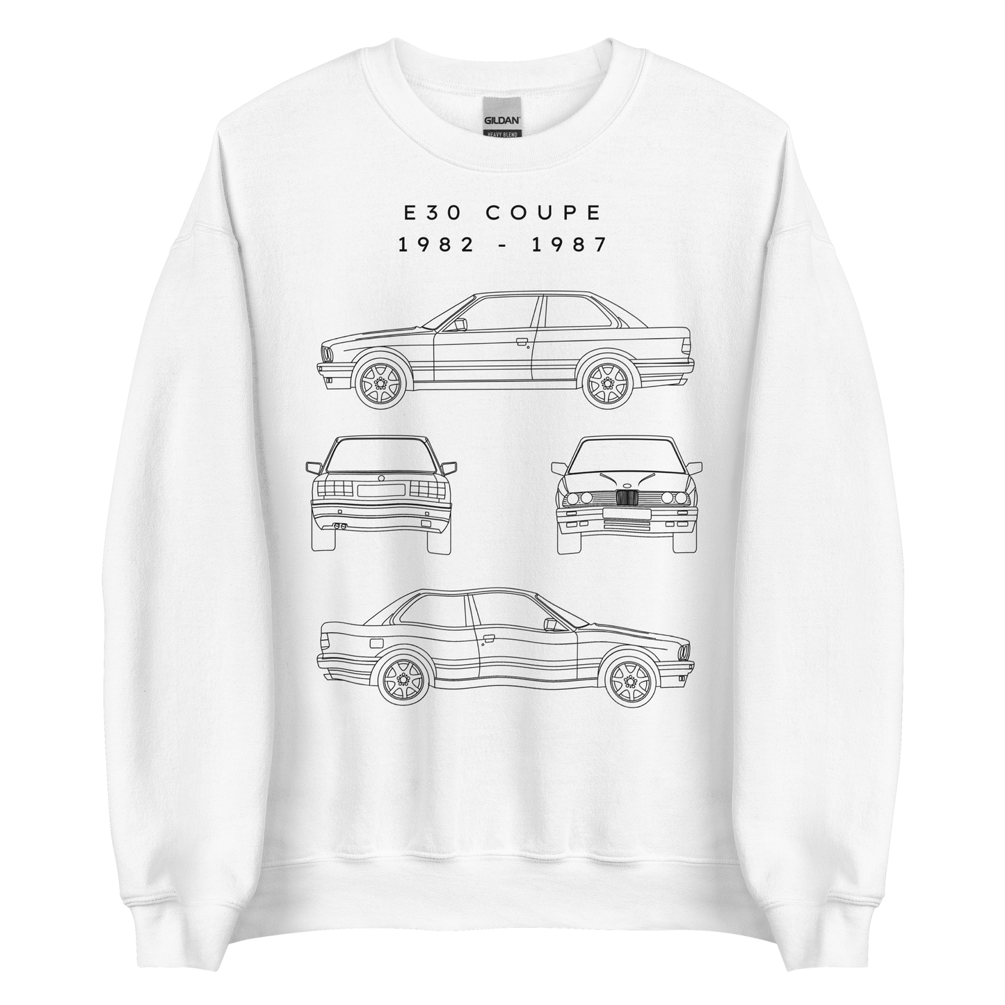 E30 Coupe Blueprint Unisex Sweatshirt Blueprint Fashion EU