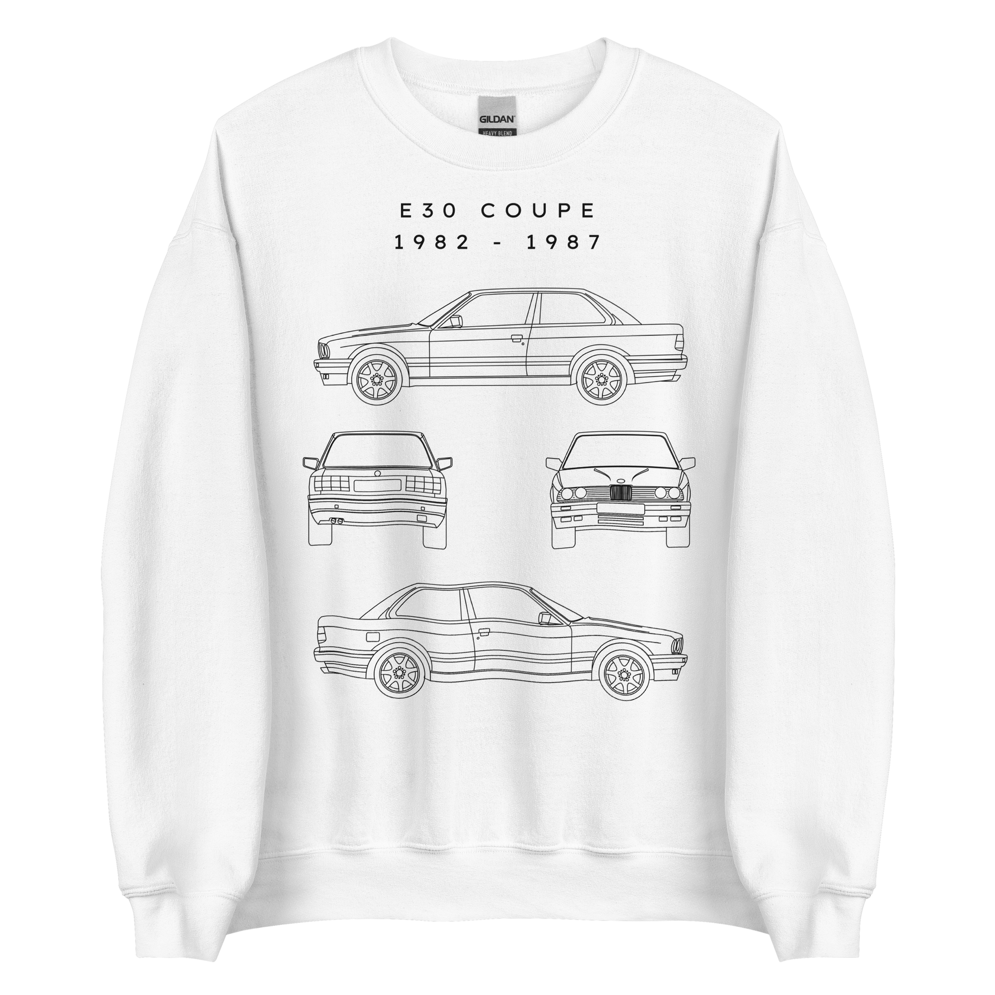 E30 Coupe Blueprint Unisex Sweatshirt Blueprint Fashion EU