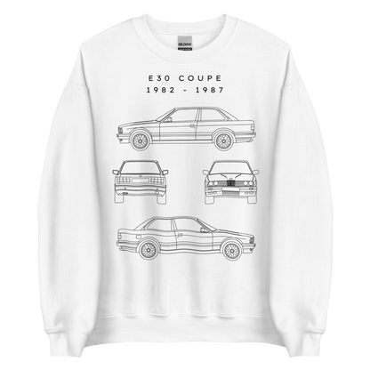 E30 Coupe Blueprint Unisex Sweatshirt Blueprint Fashion EU