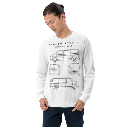 Transporter T5 Blueprint Unisex Sweatshirt Blueprint Fashion EU