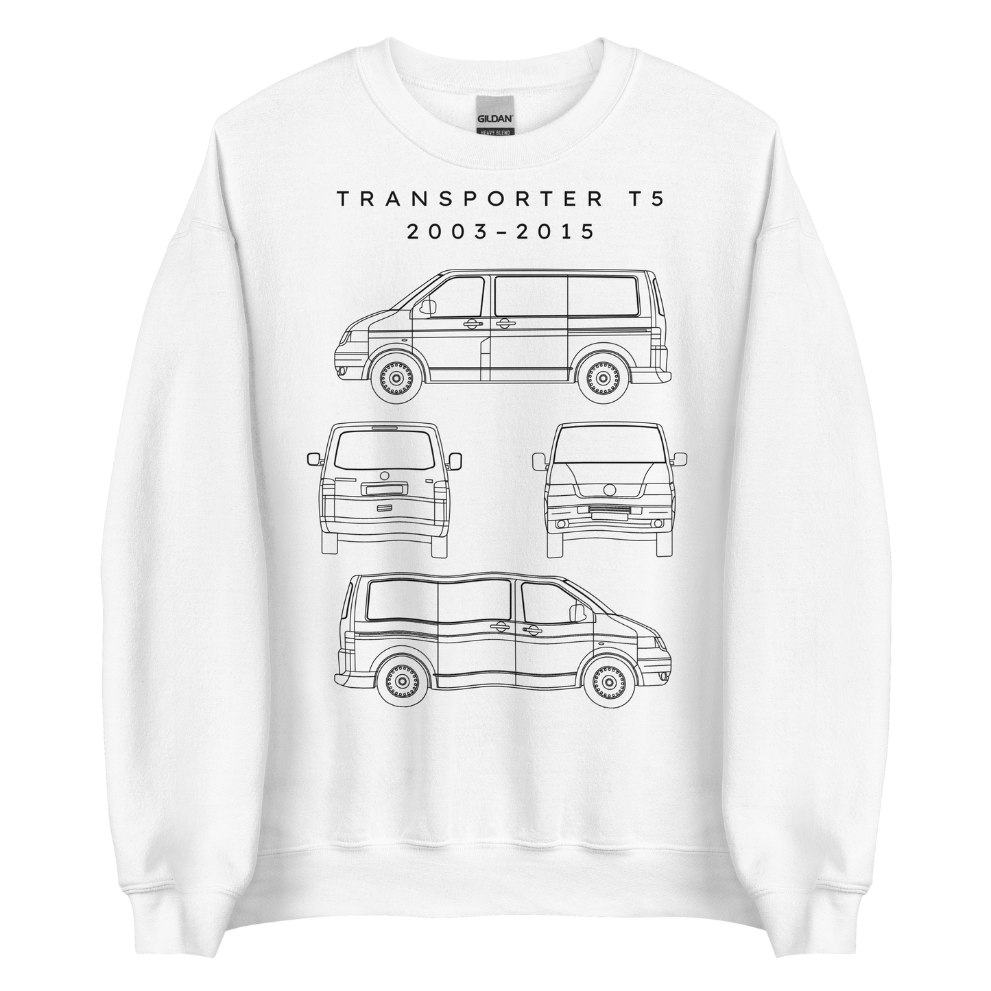 Transporter T5 Blueprint Unisex Sweatshirt Blueprint Fashion EU