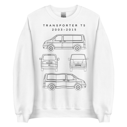 Transporter T5 Blueprint Unisex Sweatshirt Blueprint Fashion EU