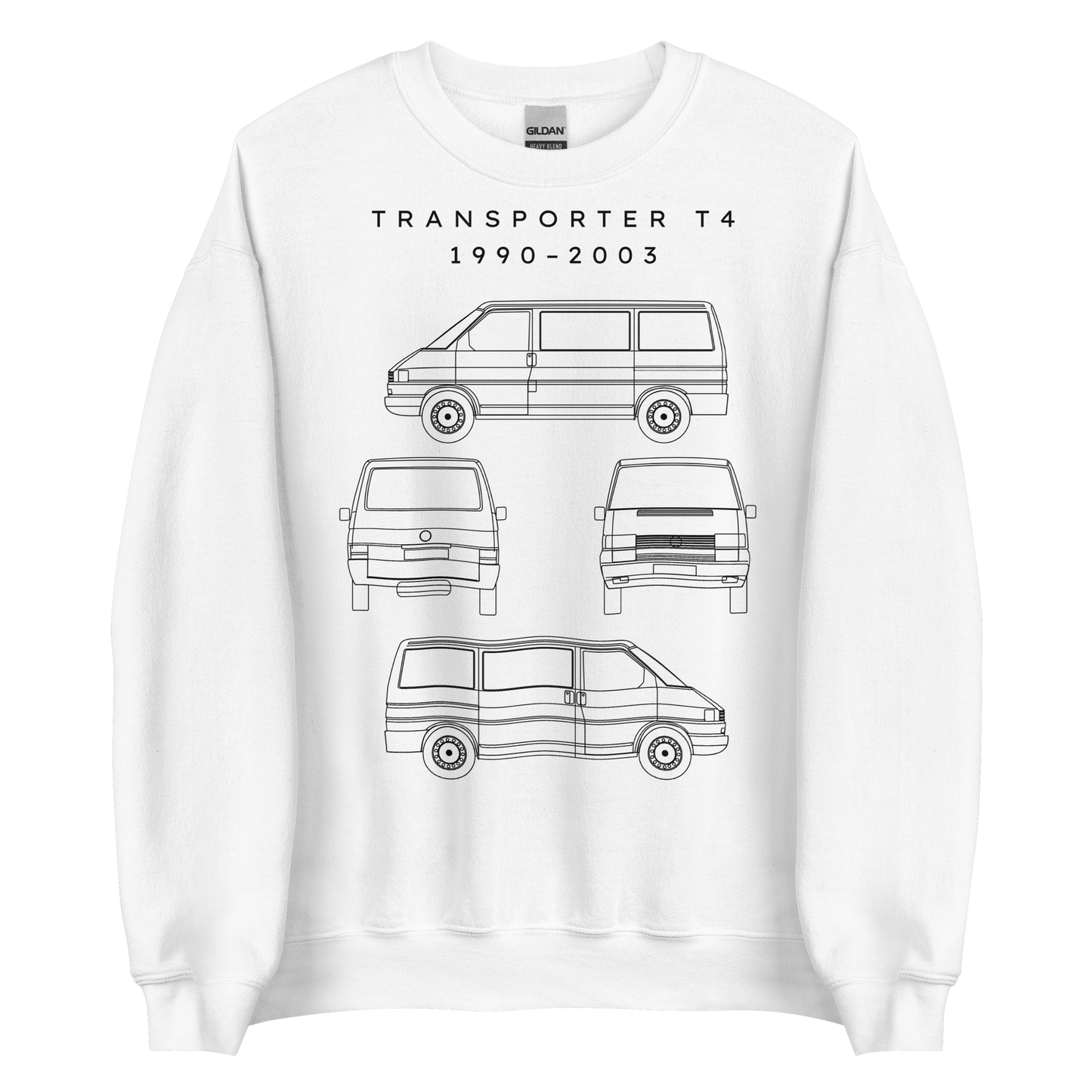 Transporter T4 Blueprint Unisex Sweatshirt Blueprint Fashion EU