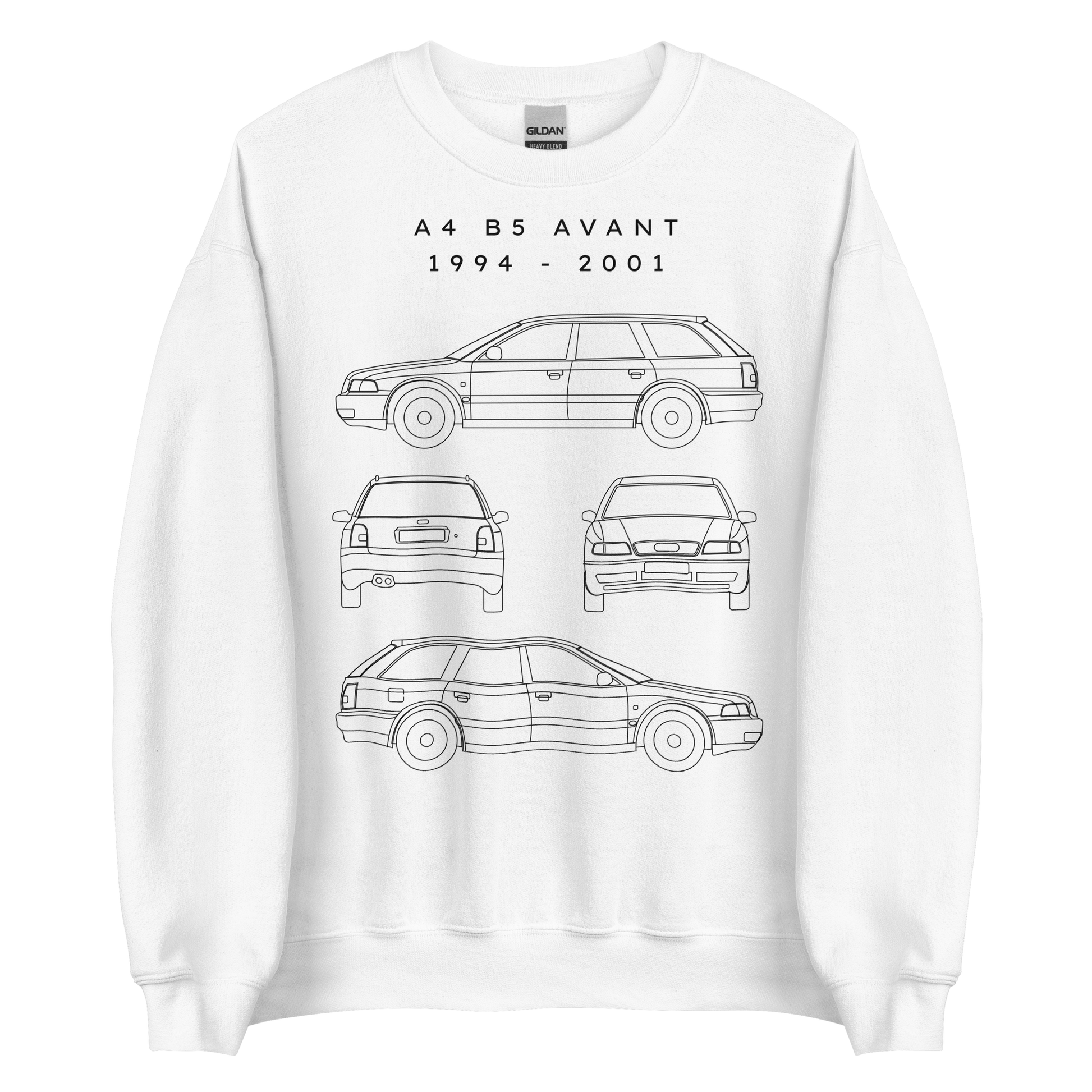 A4 B5 Avant Blueprint Unisex Sweatshirt Blueprint Fashion EU