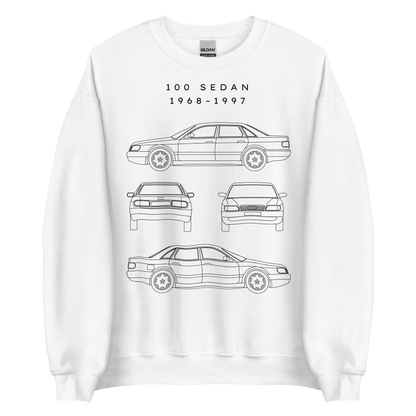 100 Sedan Blueprint Unisex Sweatshirt Blueprint Fashion EU