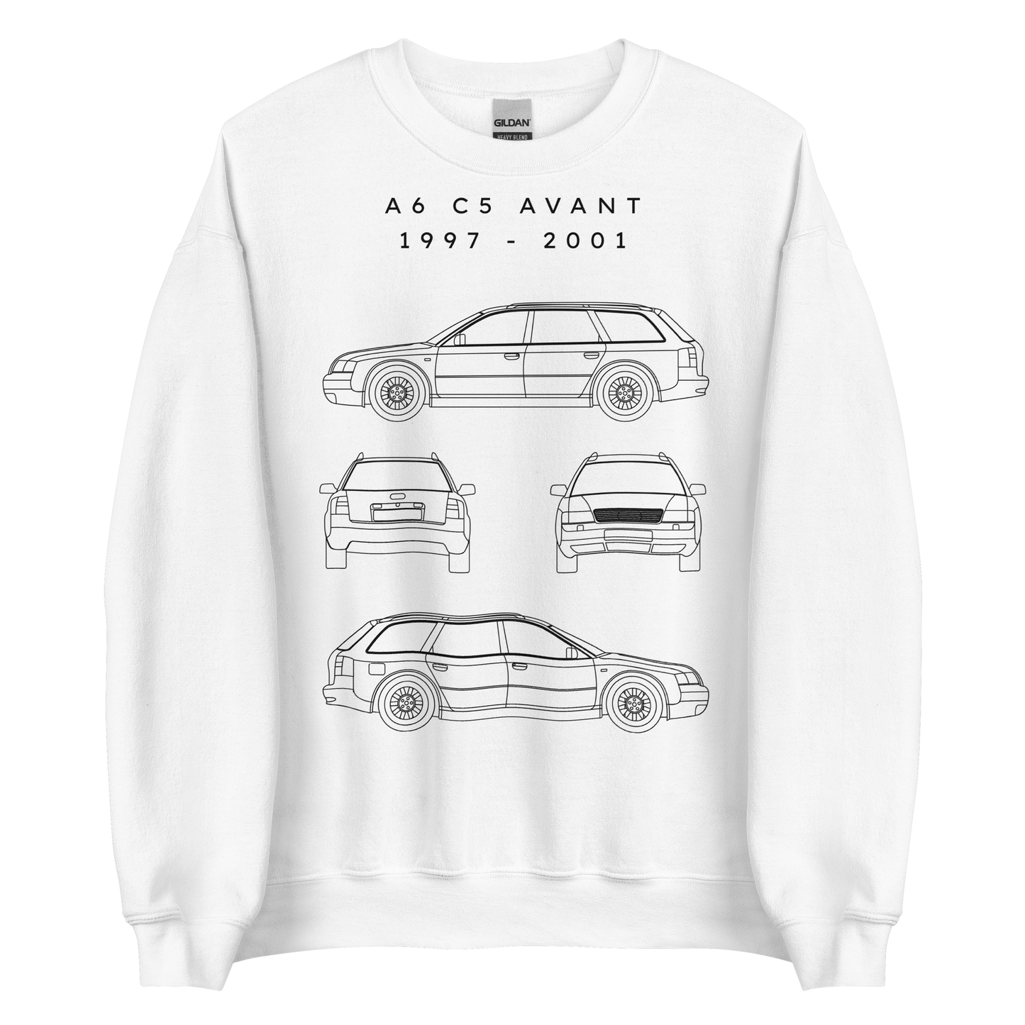 A6 C5 Avant Blueprint Unisex Sweatshirt Blueprint Fashion EU