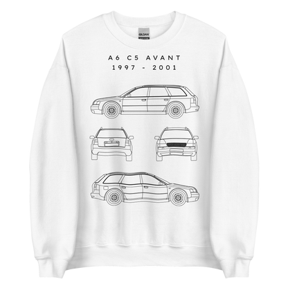 A6 C5 Avant Blueprint Unisex Sweatshirt Blueprint Fashion EU