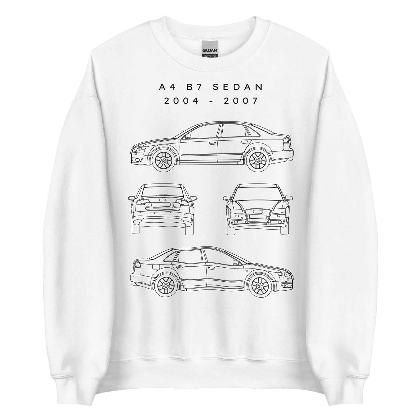 A4 B7 Sedan Blueprint Unisex Sweatshirt Blueprint Fashion EU