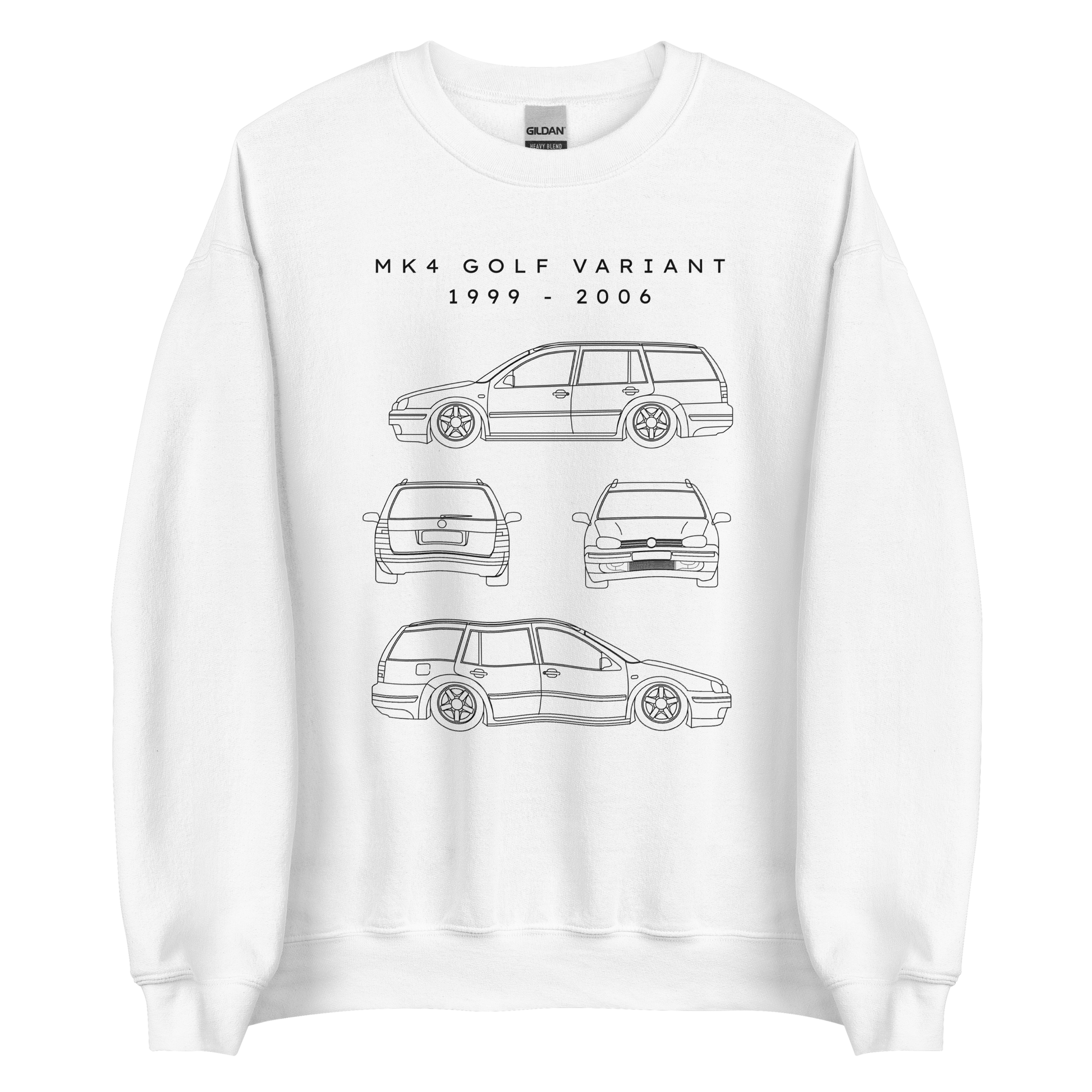 Golf Variant MK4 Blueprint Unisex Sweatshirt Blueprint Fashion EU