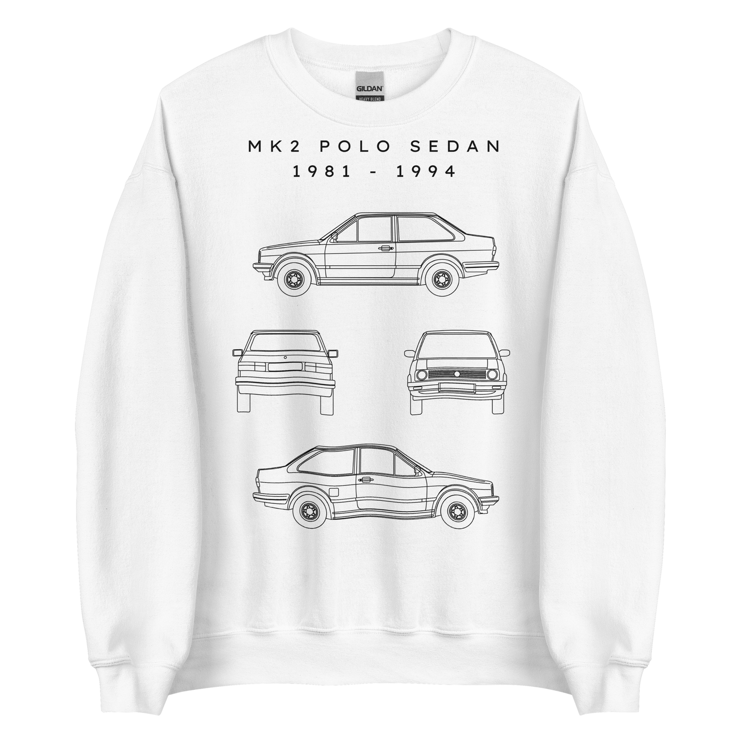 Polo Sedan MK2 Blueprint Unisex Sweatshirt Blueprint Fashion EU