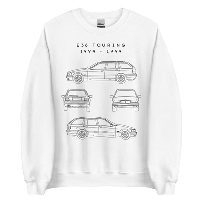 E36 Touring Blueprint Unisex Sweatshirt Blueprint Fashion EU