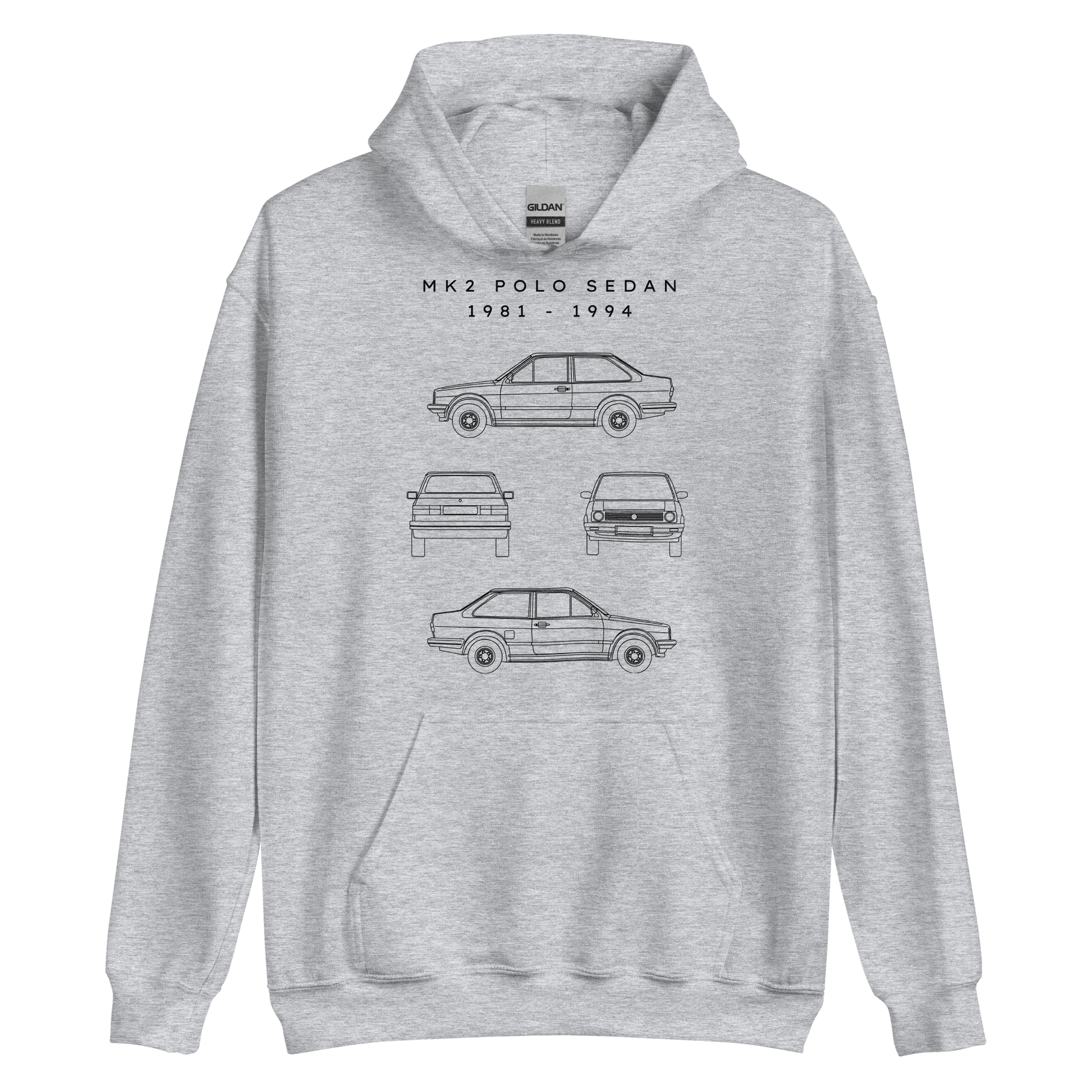 Polo Sedan MK2 Blueprint Unisex Hoodie Blueprint Fashion EU