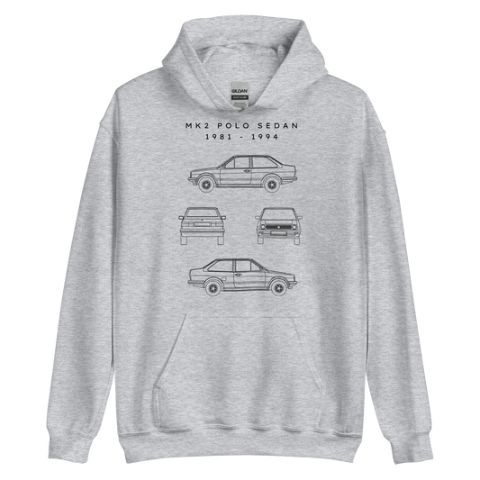 Polo Sedan MK2 Blueprint Unisex Hoodie Blueprint Fashion EU