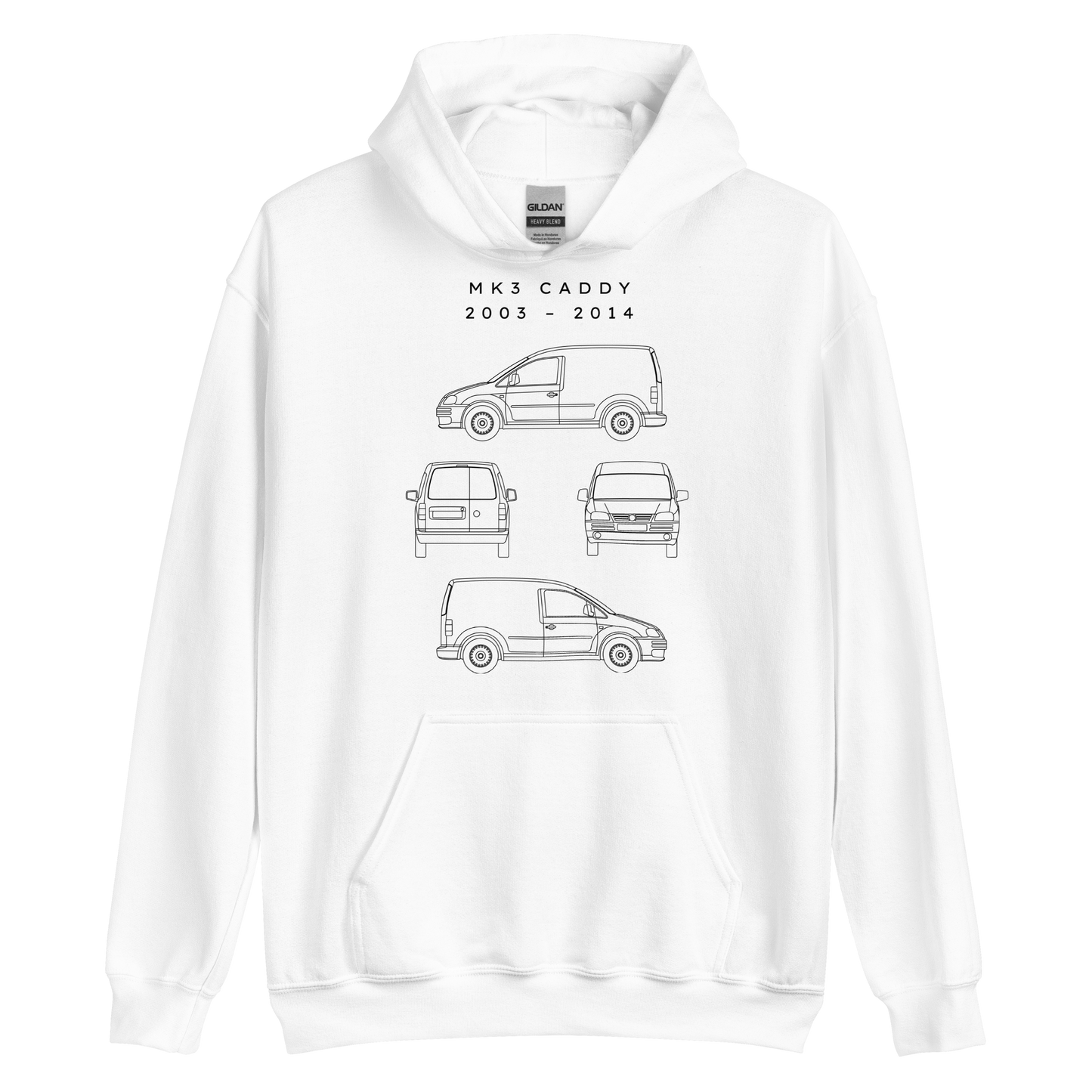 Caddy MK3 Blueprint Unisex Hoodie Blueprint Fashion EU